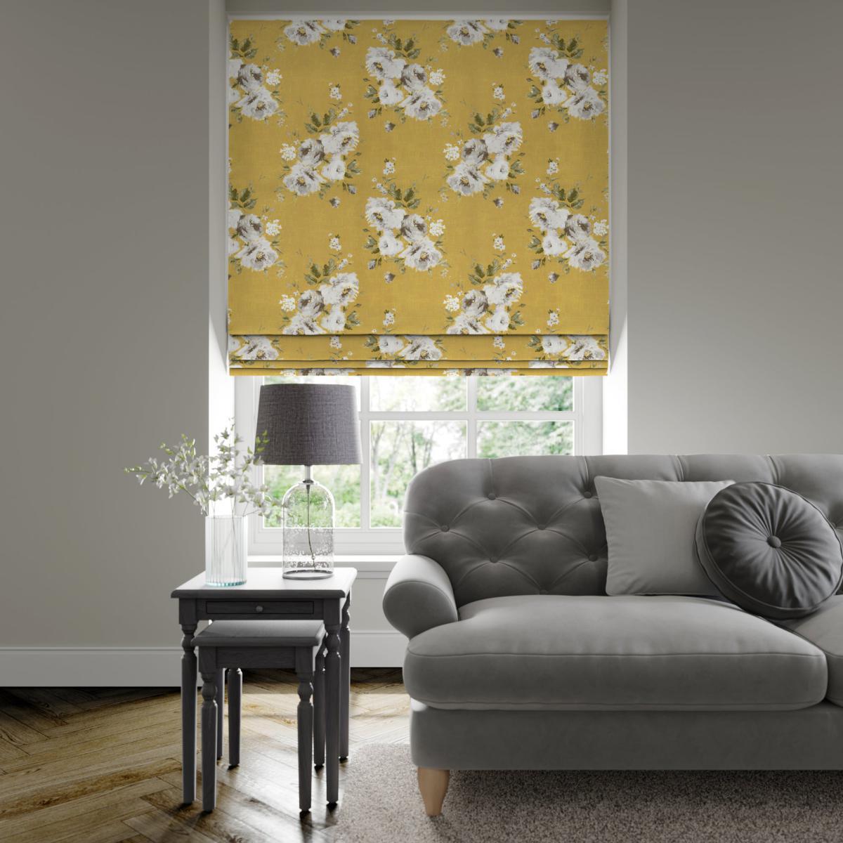 Esme Made to Measure Roman Blind Esme Floral Ochre – image 3