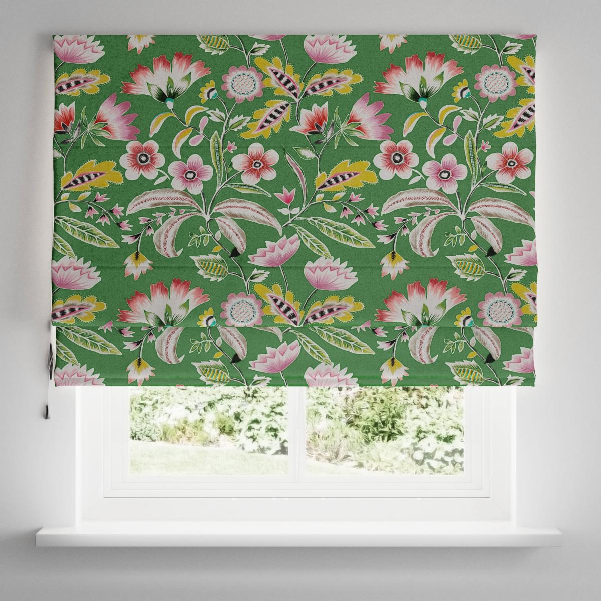 Joy Floral Blackout Roman Blind Green – image 4
