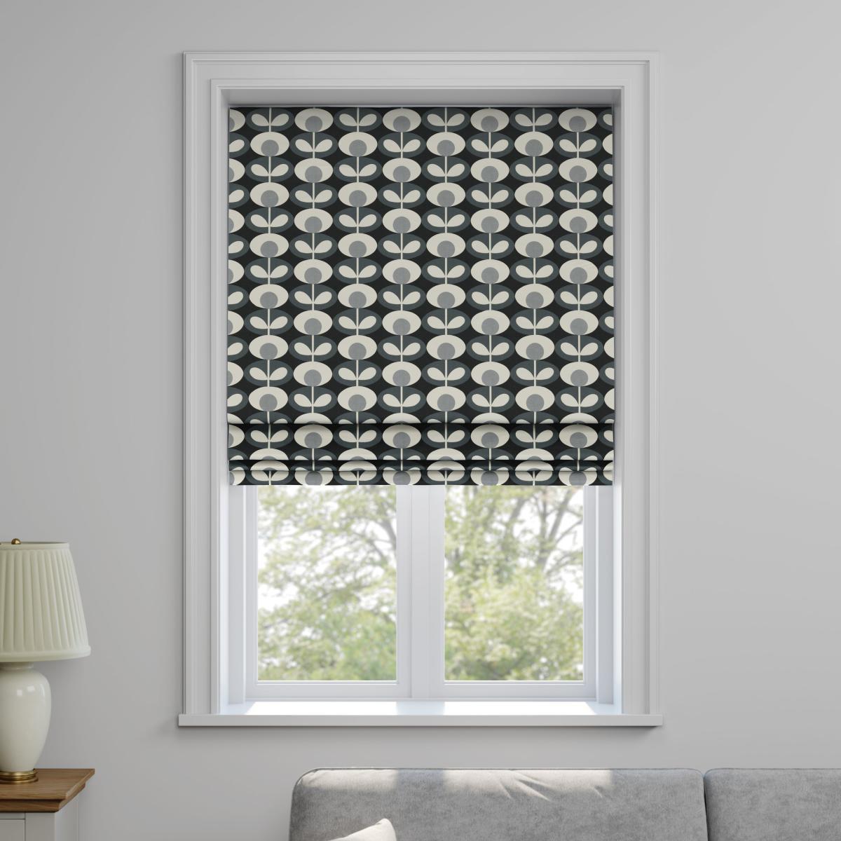 Orla Kiely Oval Flower Made to Measure Roman Blind Orla Kiely Oval Flower Grey – image 2