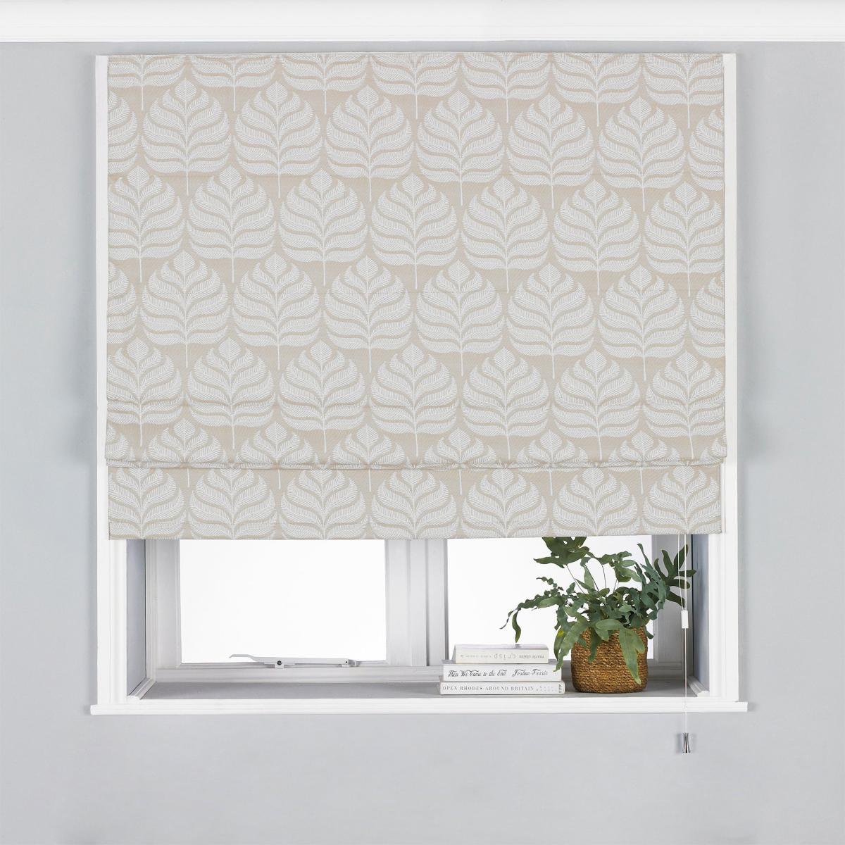 Horto Natural Blackout Roman Blind Natural – image 1