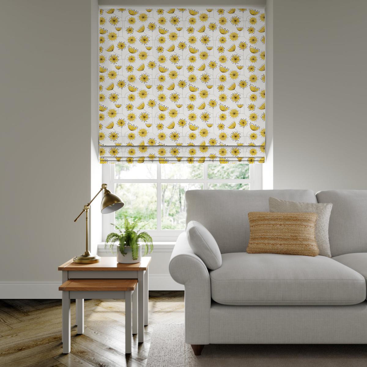 Missprint Dandelion Mobile Made to Measure Roman Blind Missprint Dandelion Yellow – image 2