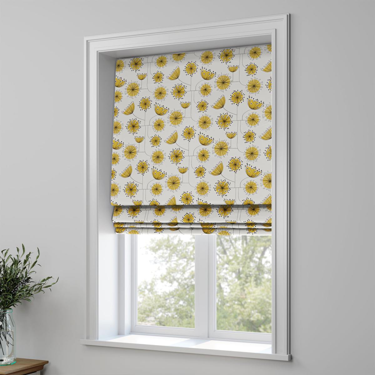 Missprint Dandelion Mobile Made to Measure Roman Blind Missprint Dandelion Yellow – image 1