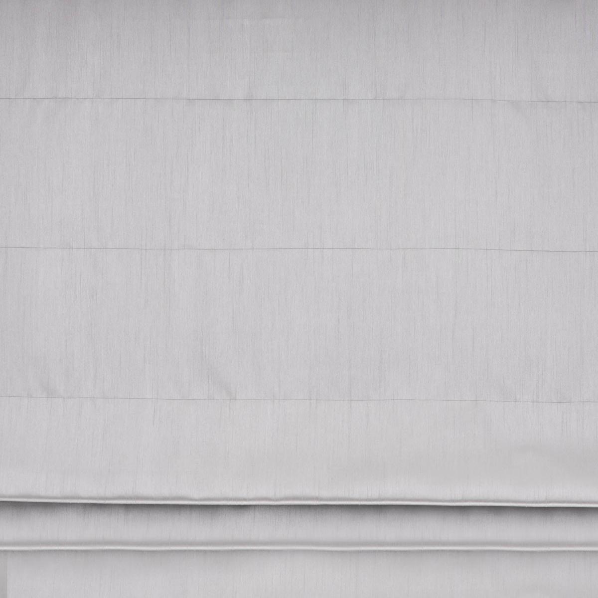 Faux Silk Silver Blackout Roman Blind Silver – image 4