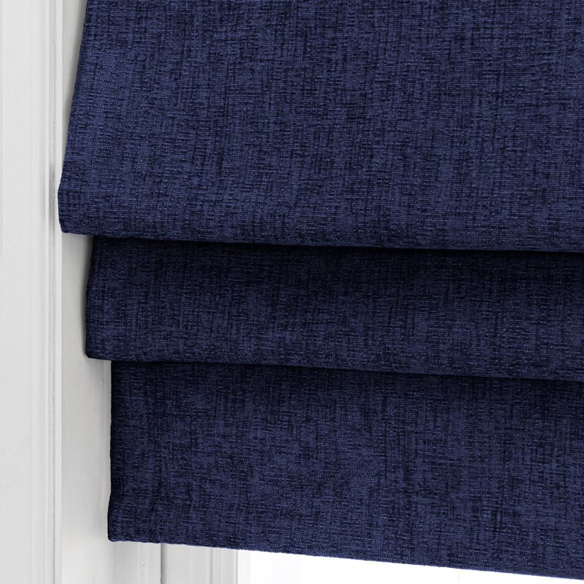 Chenille Navy Roman Blind Navy Blue – image 3