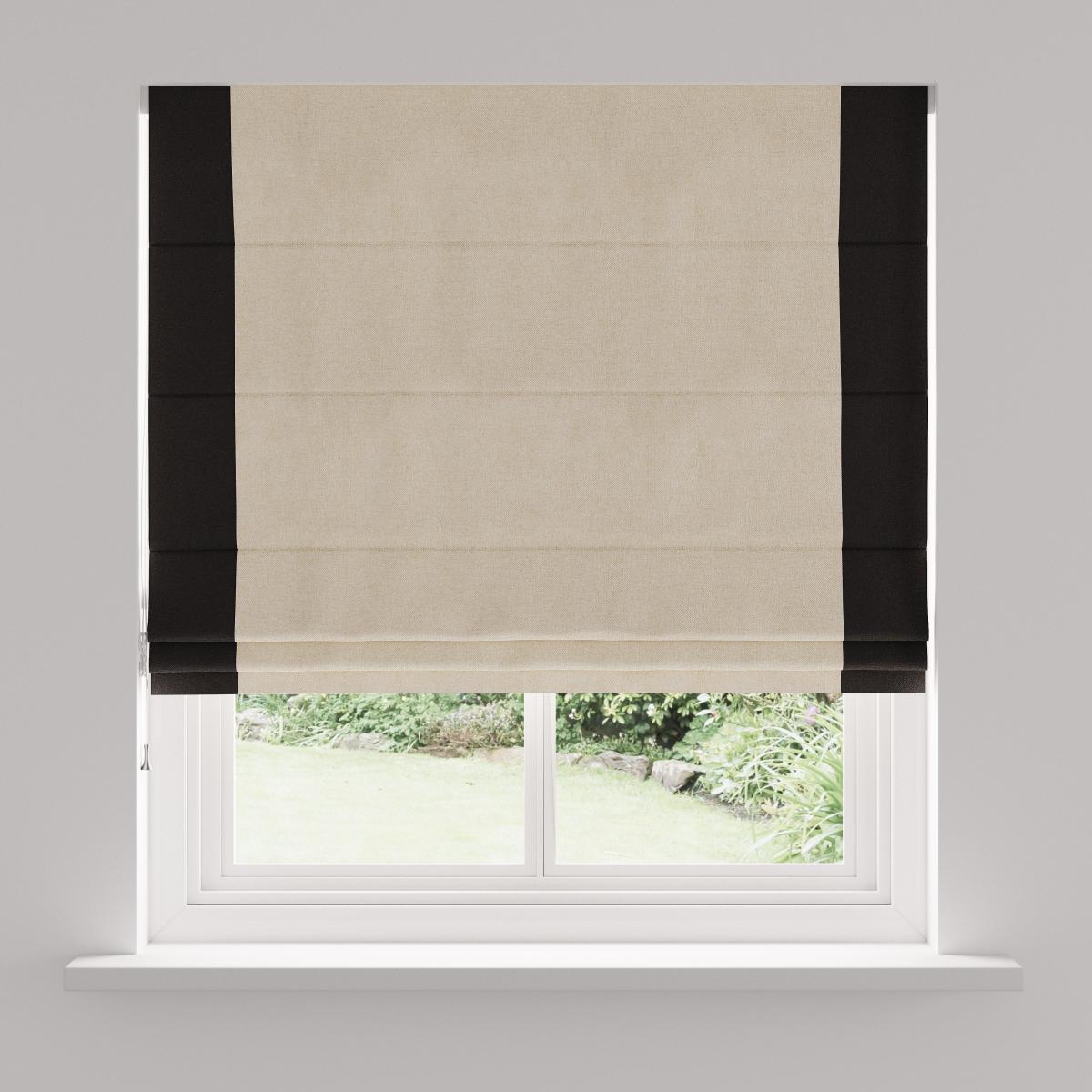 Luna Bordered Natural and Black Roman Blind Grey – image 4