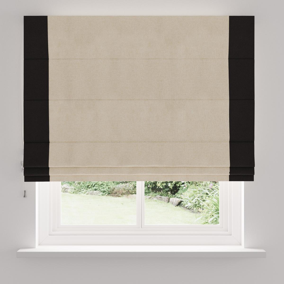 Luna Bordered Natural and Black Roman Blind Grey – image 5