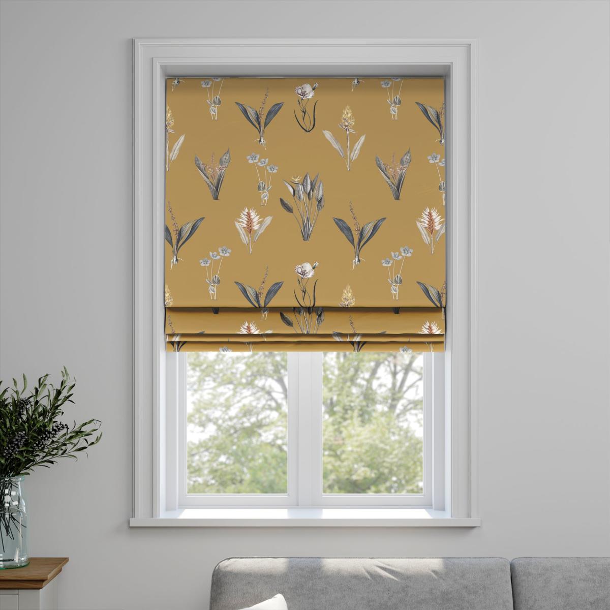 Ava Made to Measure Fire Retardant Roman Blind Ava Ochre – image 3