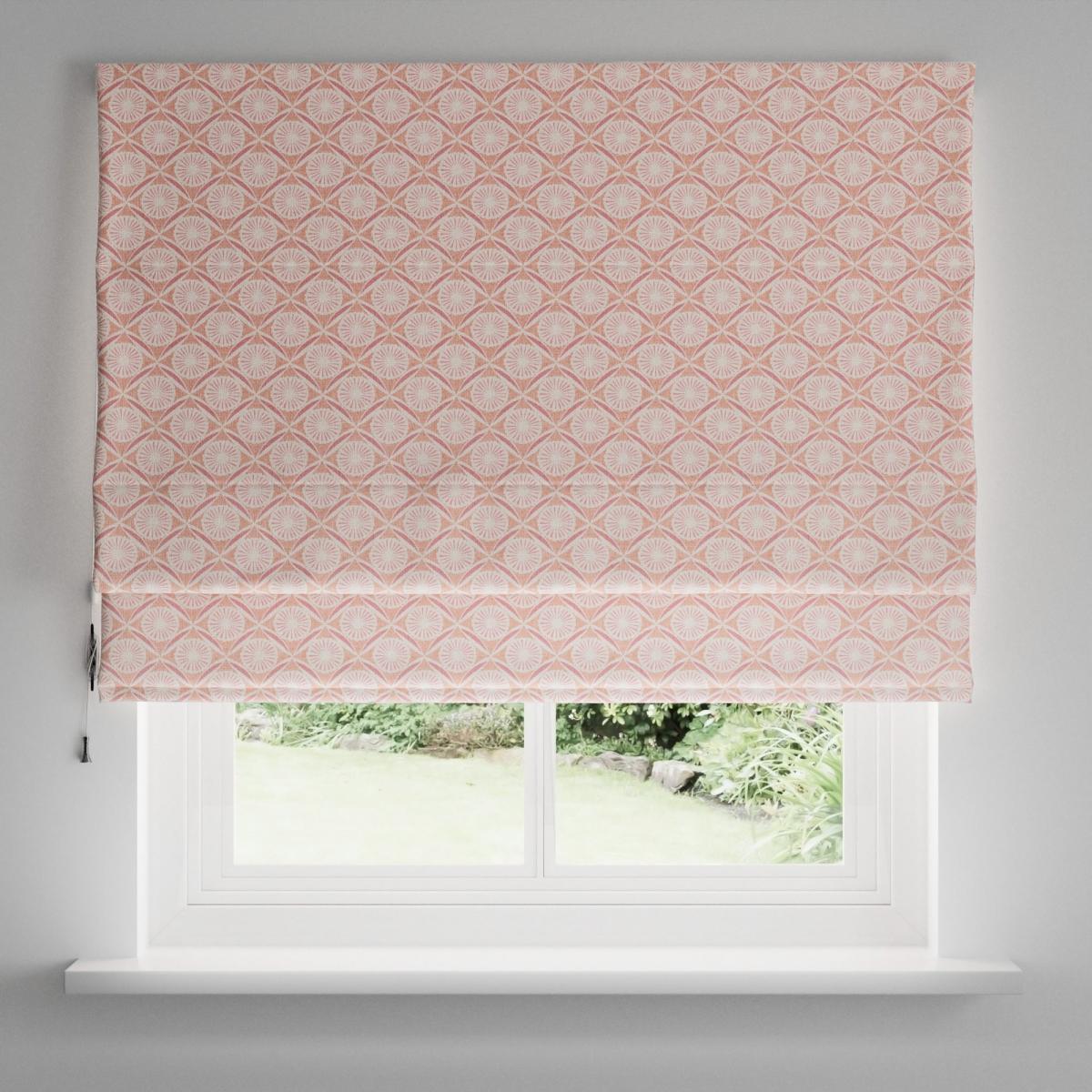 Global Daisy Coral Blackout Roman Blind Coral/White – image 4