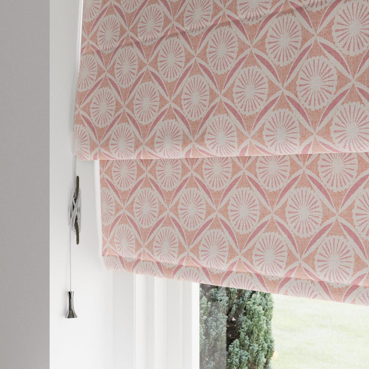 Global Daisy Coral Blackout Roman Blind Coral/White – image 5