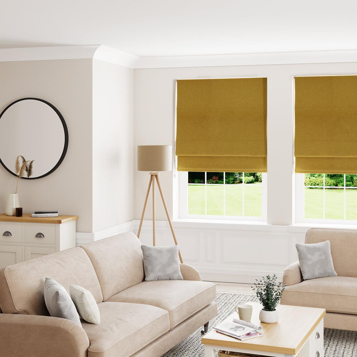 Luna Old Gold Blackout Roman Blind Gold – image 2
