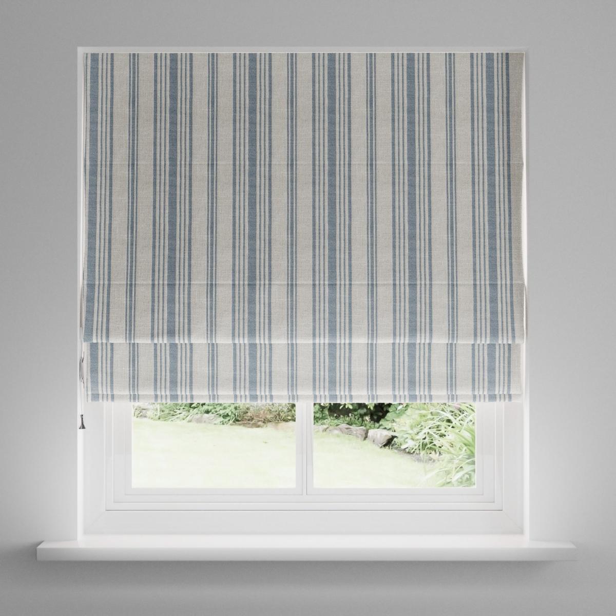 Churchgate Belton Stripe Folkstone Blue Roman Blind Blue – image 3