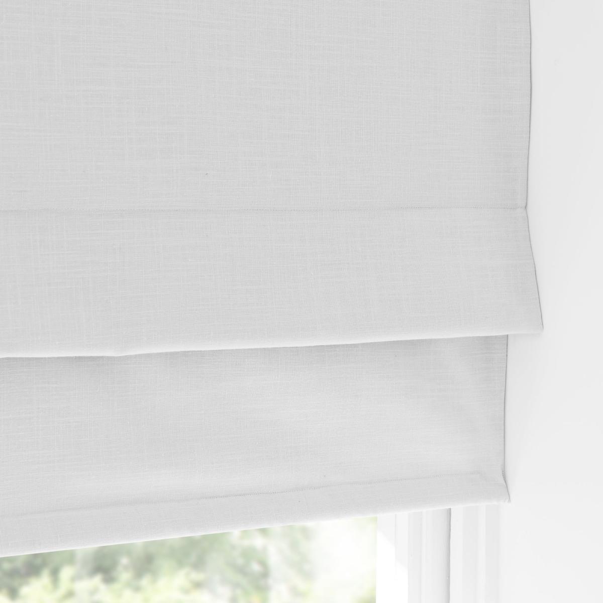 Linen Mix White Blackout Roman Blind White – image 4