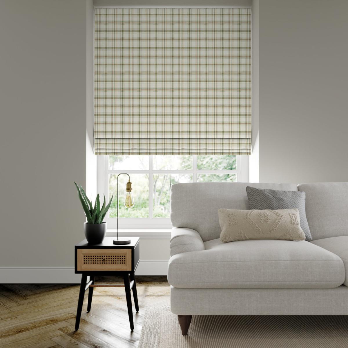 Esk Made to Measure Fire Retardant Roman Blind Esk Moss – image 1