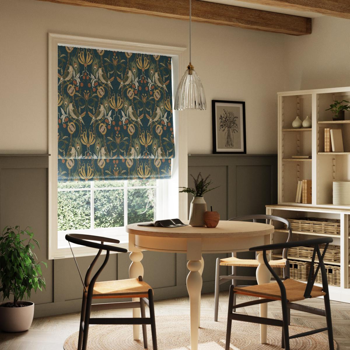 Havisham Bottle Green Blackout Roman Blind Green/Brown – image 2