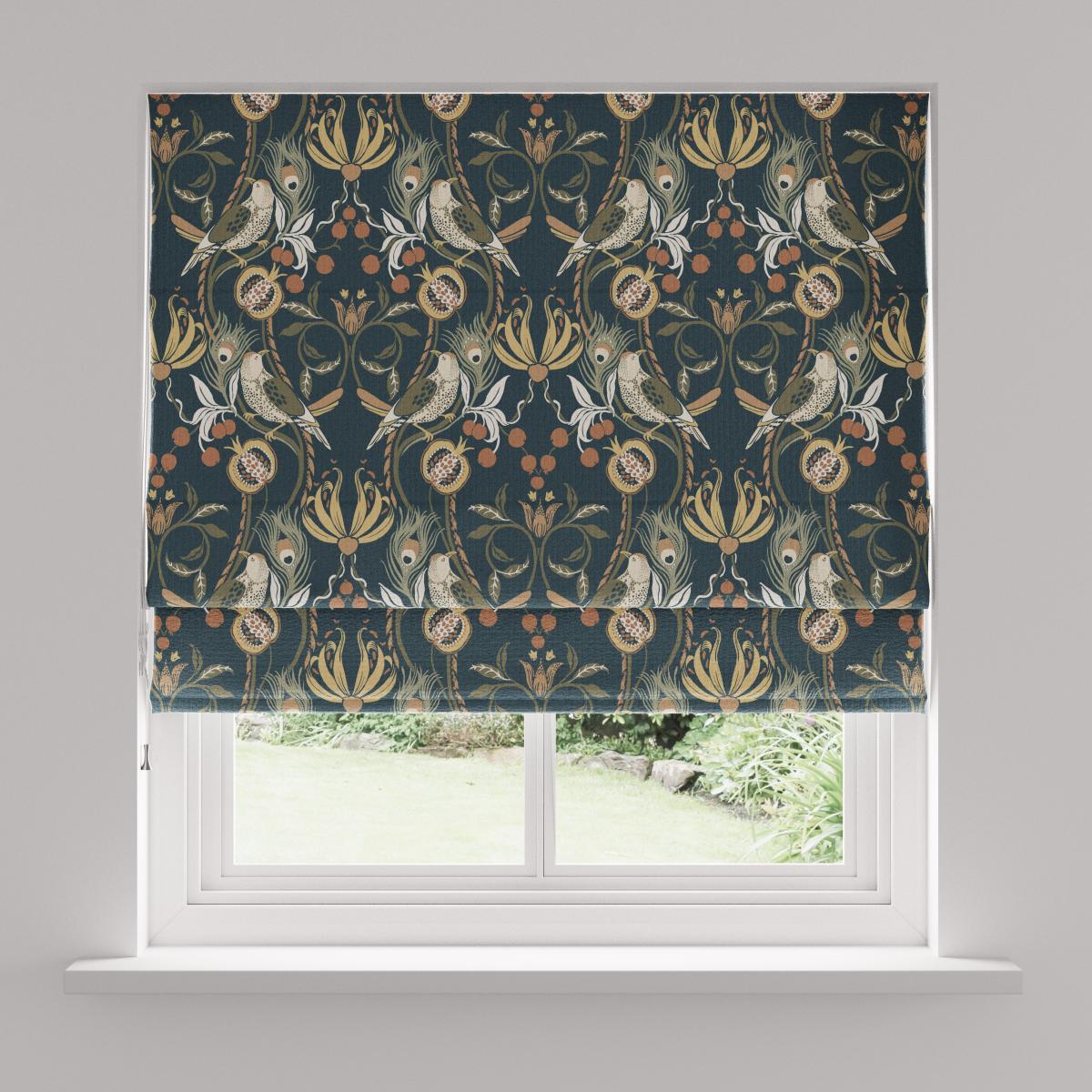 Havisham Bottle Green Blackout Roman Blind Green/Brown – image 1