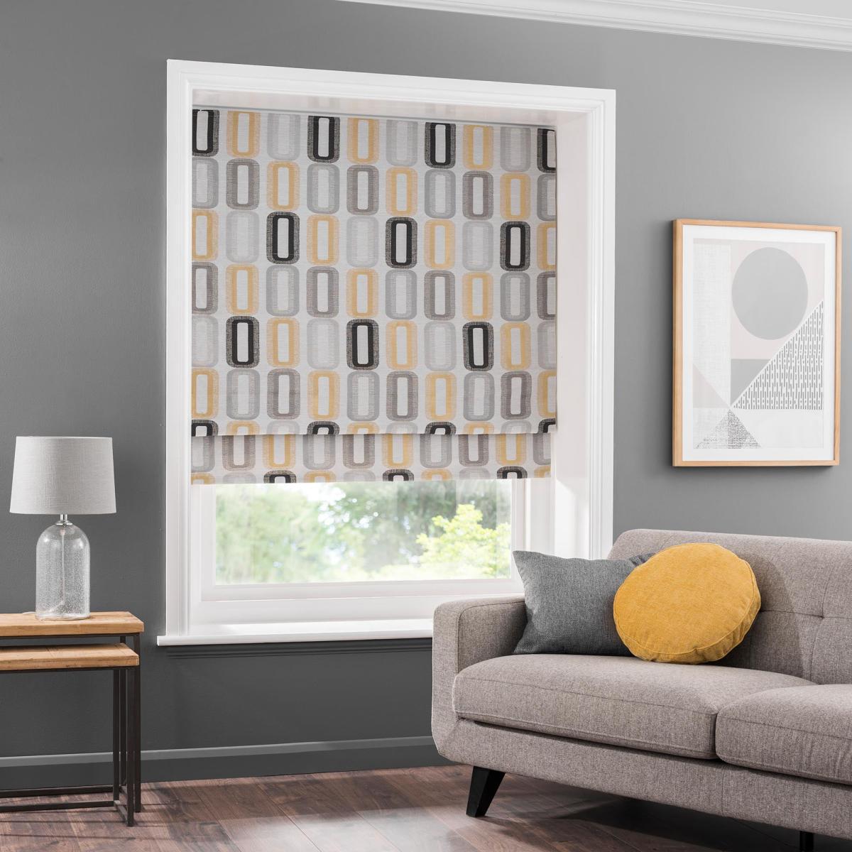 Elements Dahl Ochre Lined Roman Blind Ochre – image 4