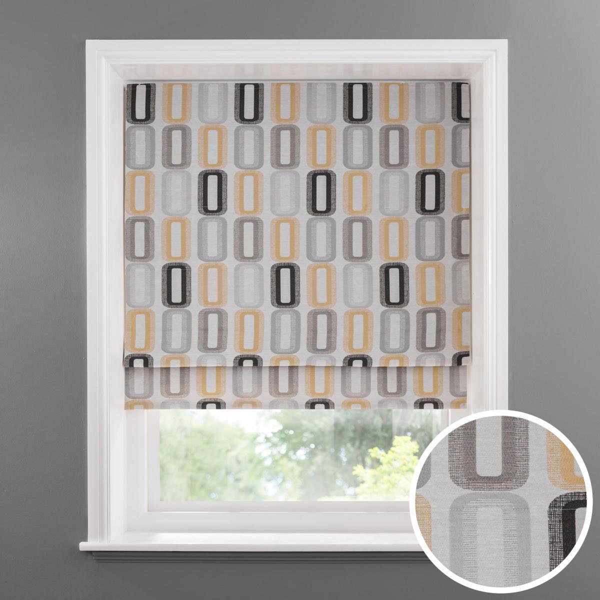 Elements Dahl Ochre Lined Roman Blind Ochre – image 1
