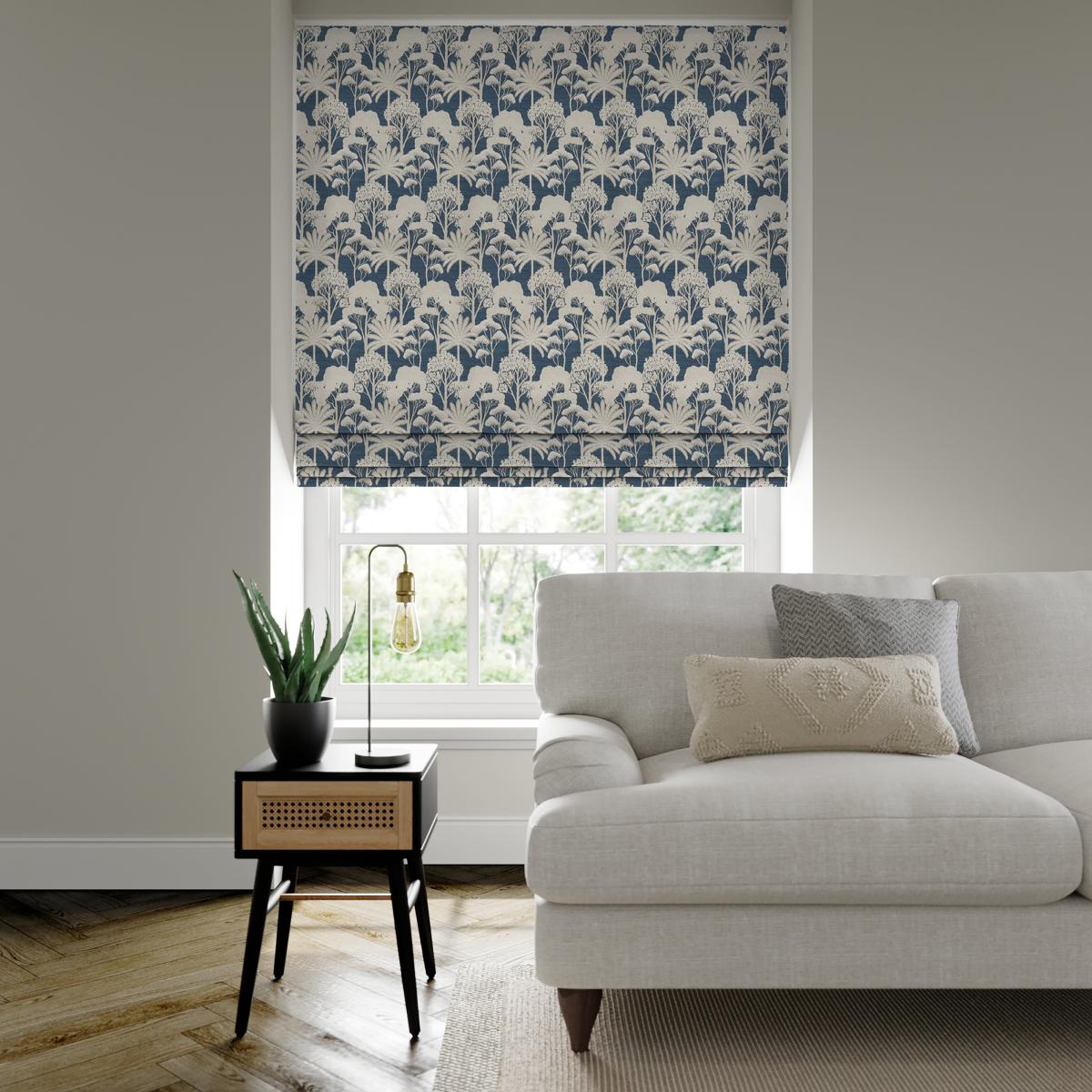Mandrelle Made to Measure Roman Blind Mandrelle Indigo – image 1