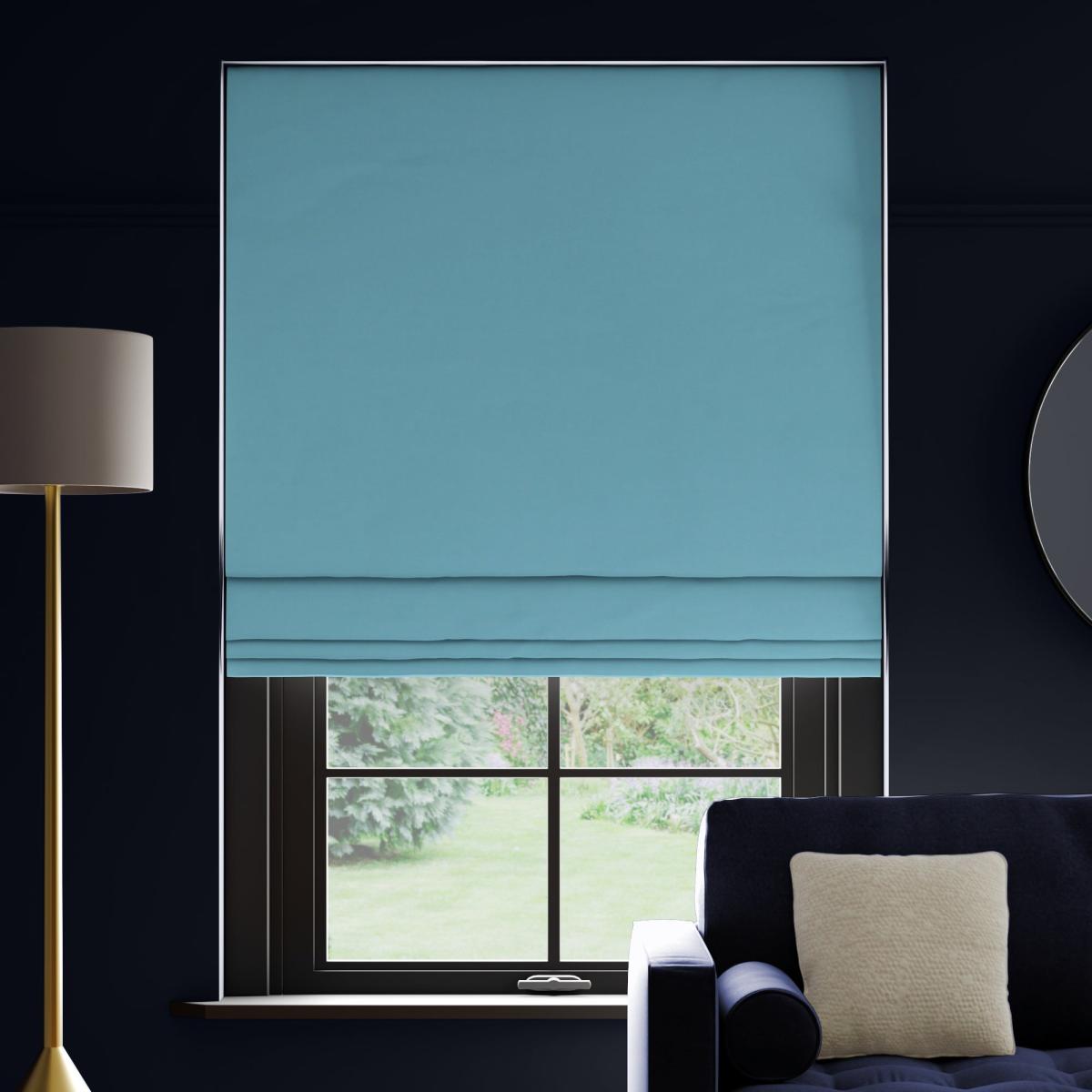 Panama Cotton Made to Measure Roman Blind Panama Sky – image 2