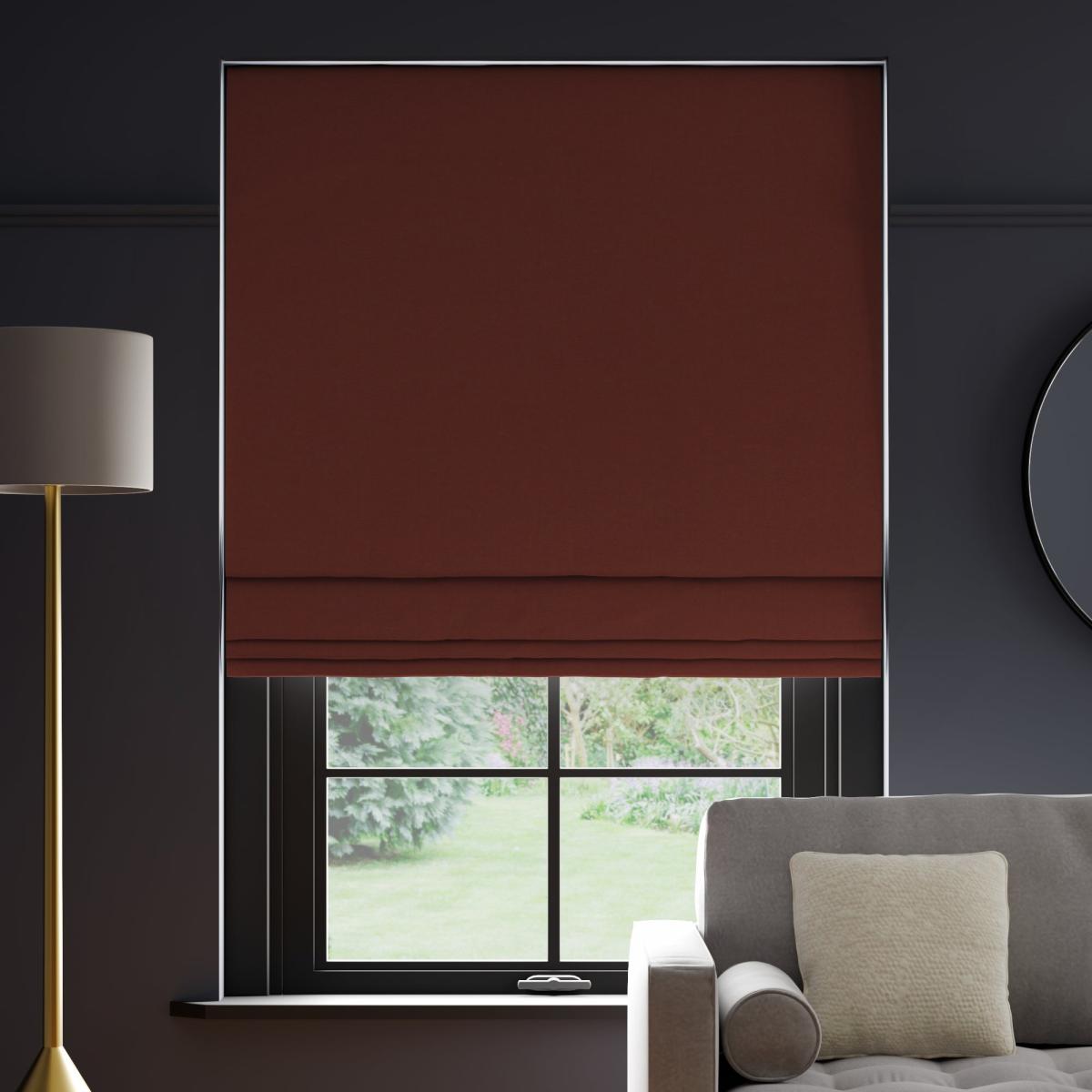 Panama Cotton Made to Measure Roman Blind Panama Mocha – image 2