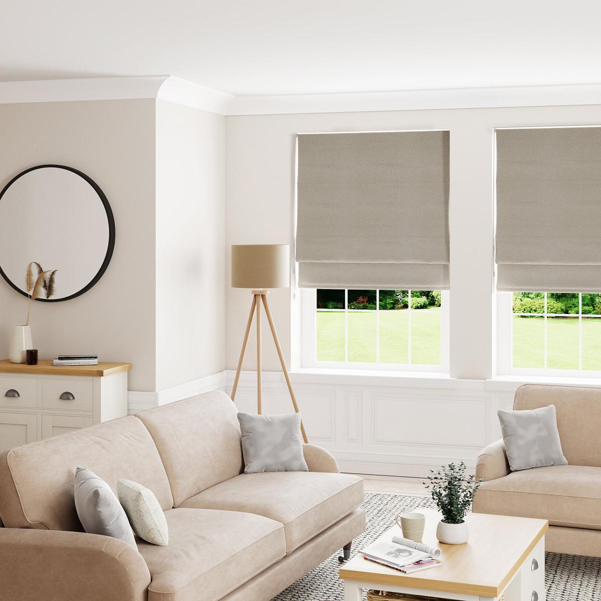 Luna Pebble Blackout Roman Blind Brown – image 2
