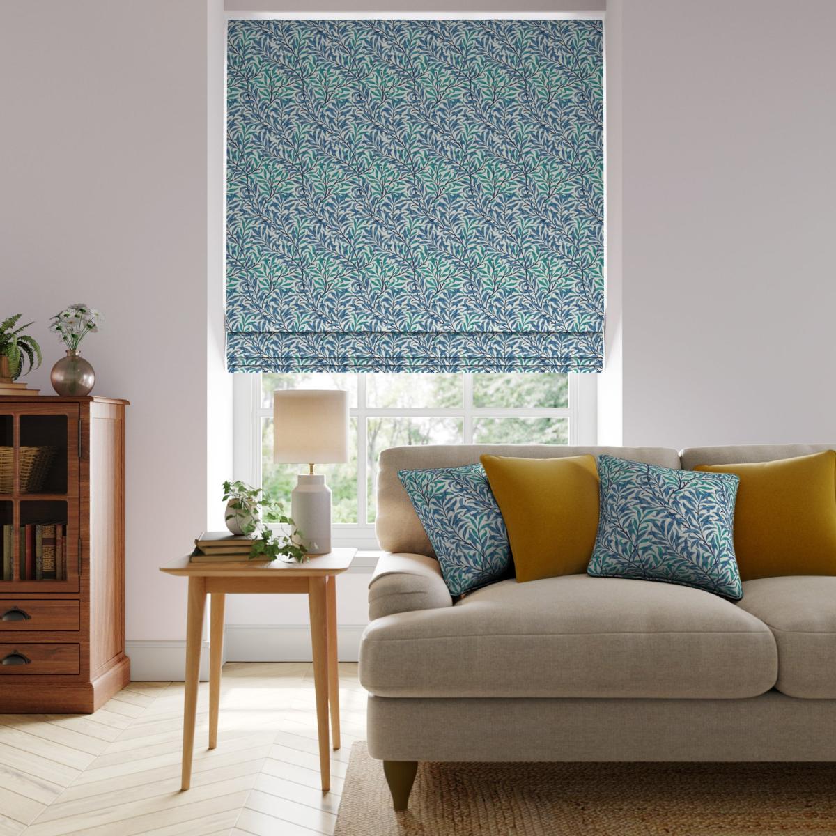 William Morris At Home Willow Bough Made To Measure Roman Blind Willow Bough Ink – image 1