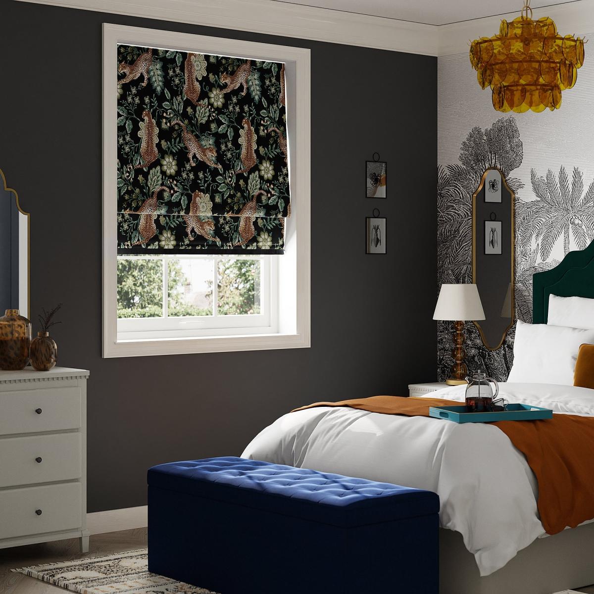 Paradise Cheetah Green Roman Blind Green – image 5