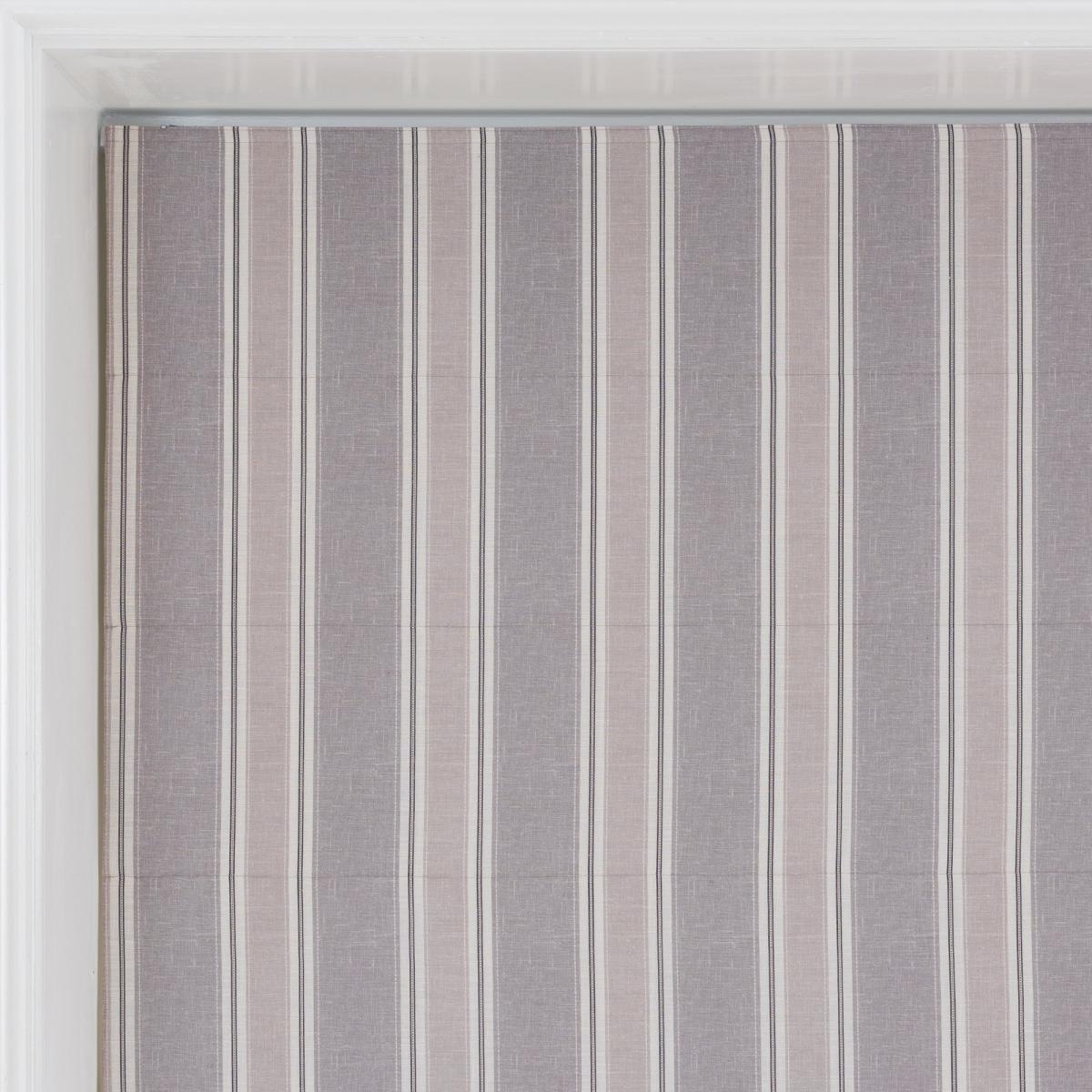 Padstow Grey Stripe Blackout Roman Blind Grey – image 4