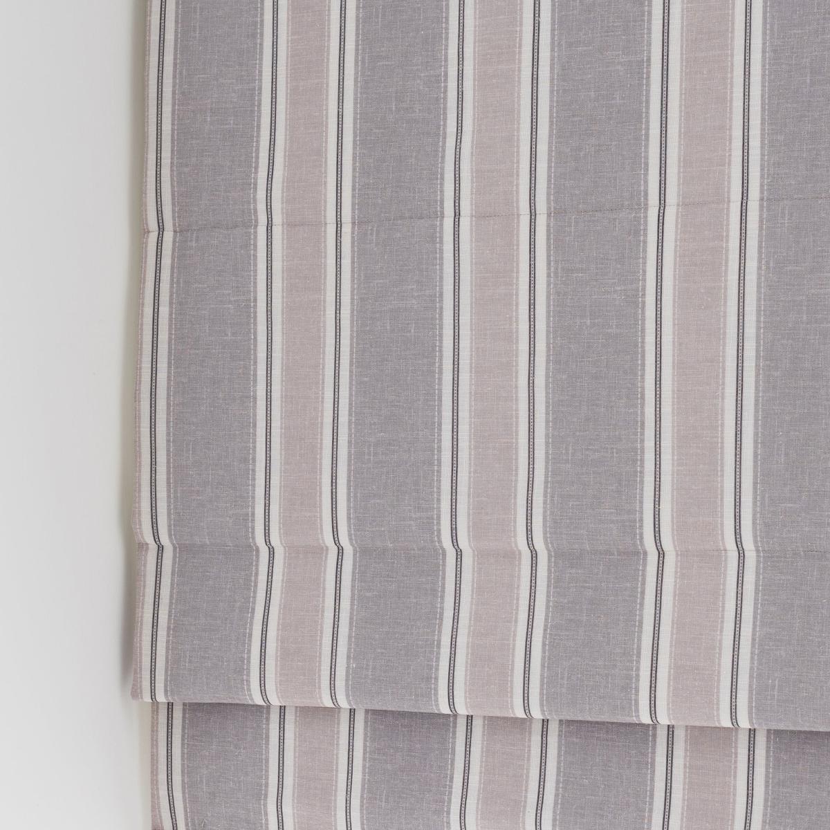Padstow Grey Stripe Blackout Roman Blind Grey – image 6
