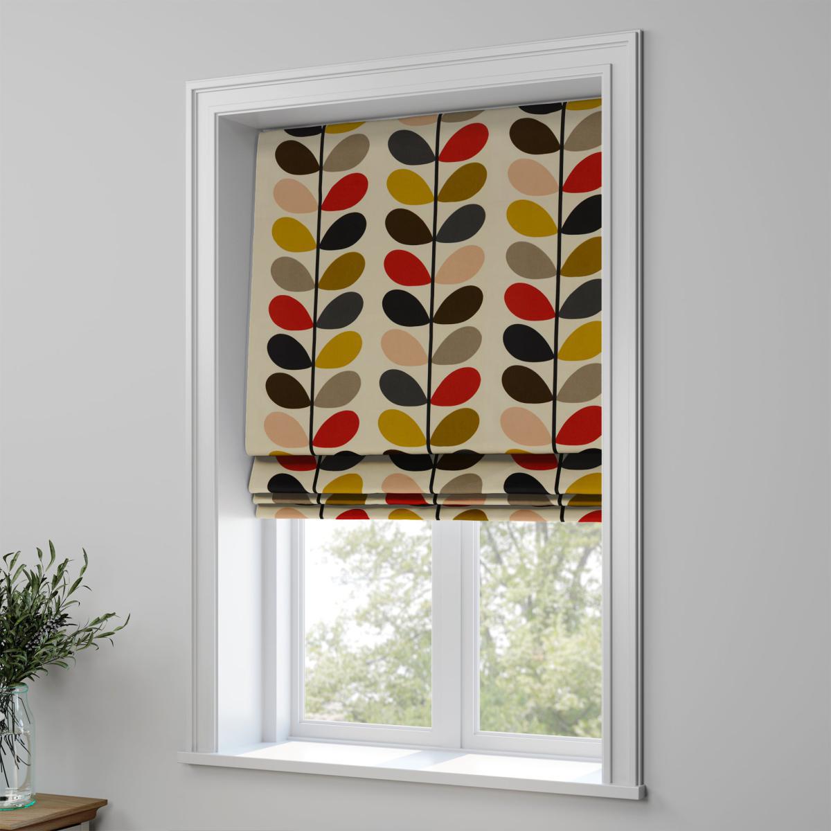 Orla Kiely Multi Stem Made to Measure Roman Blind Orla Kiely Multi Stem Tomato – image 1