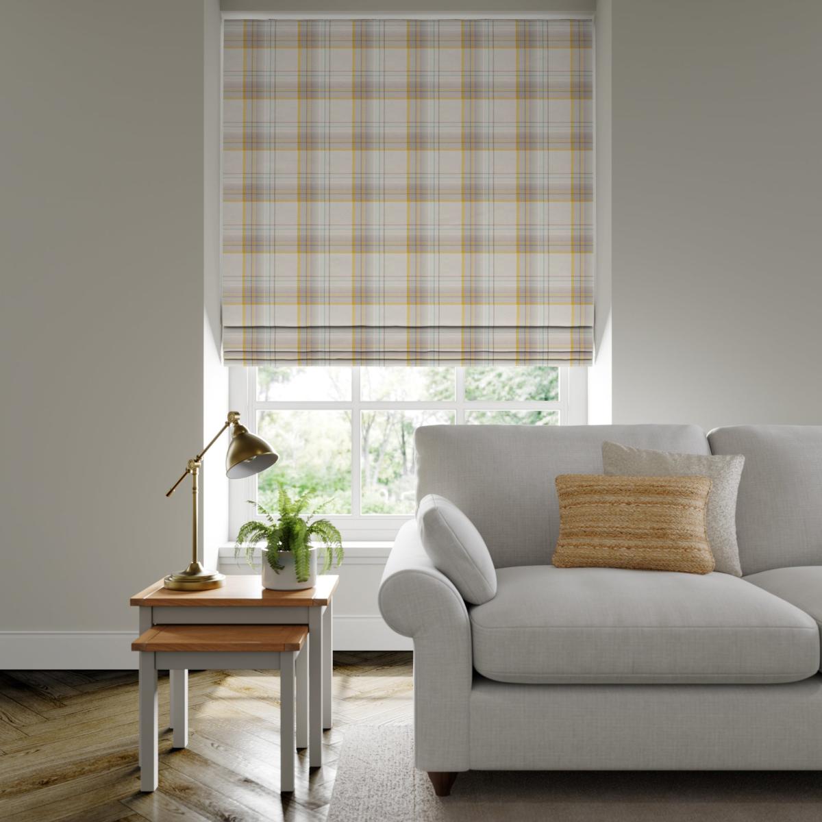 Finn Made to Measure Fire Retardant Roman Blind Finn Slate – image 1
