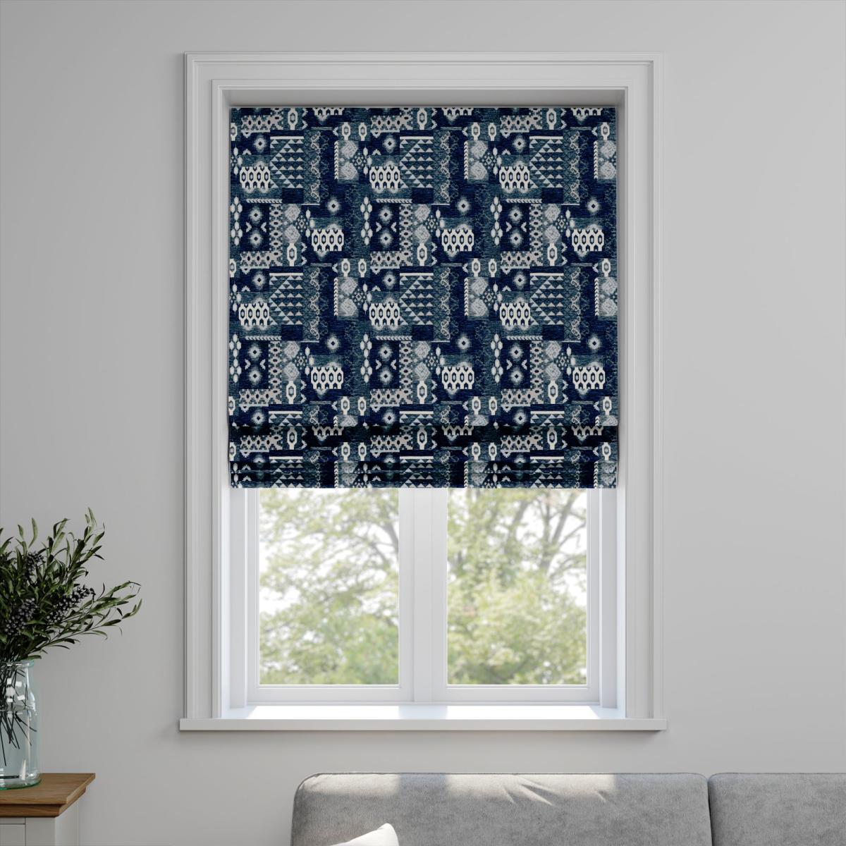 Montpellier Made to Measure Roman Blind Montpellier Indigo – image 3