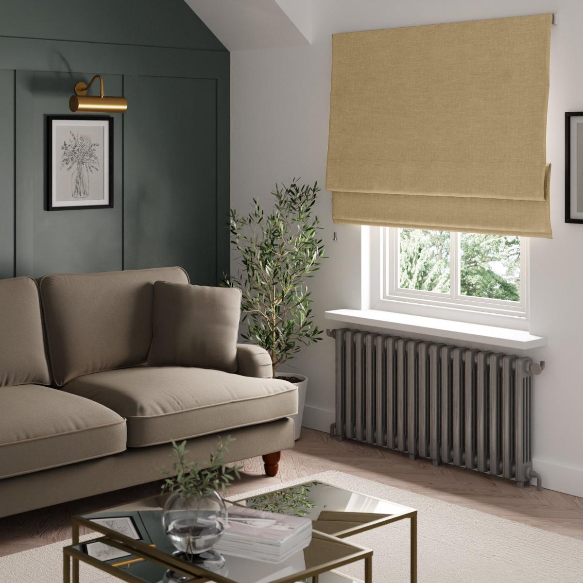 Linen Look Dark Sand Blackout Roller Blind Sand – image 2