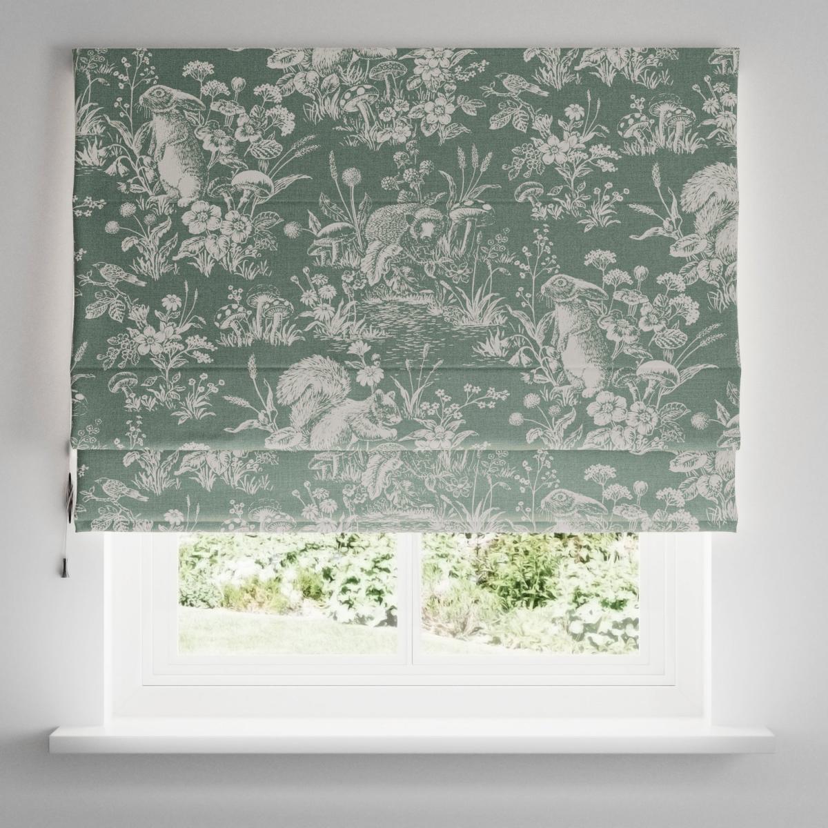 Fungi Forest Blackout Roman Blind Green – image 4