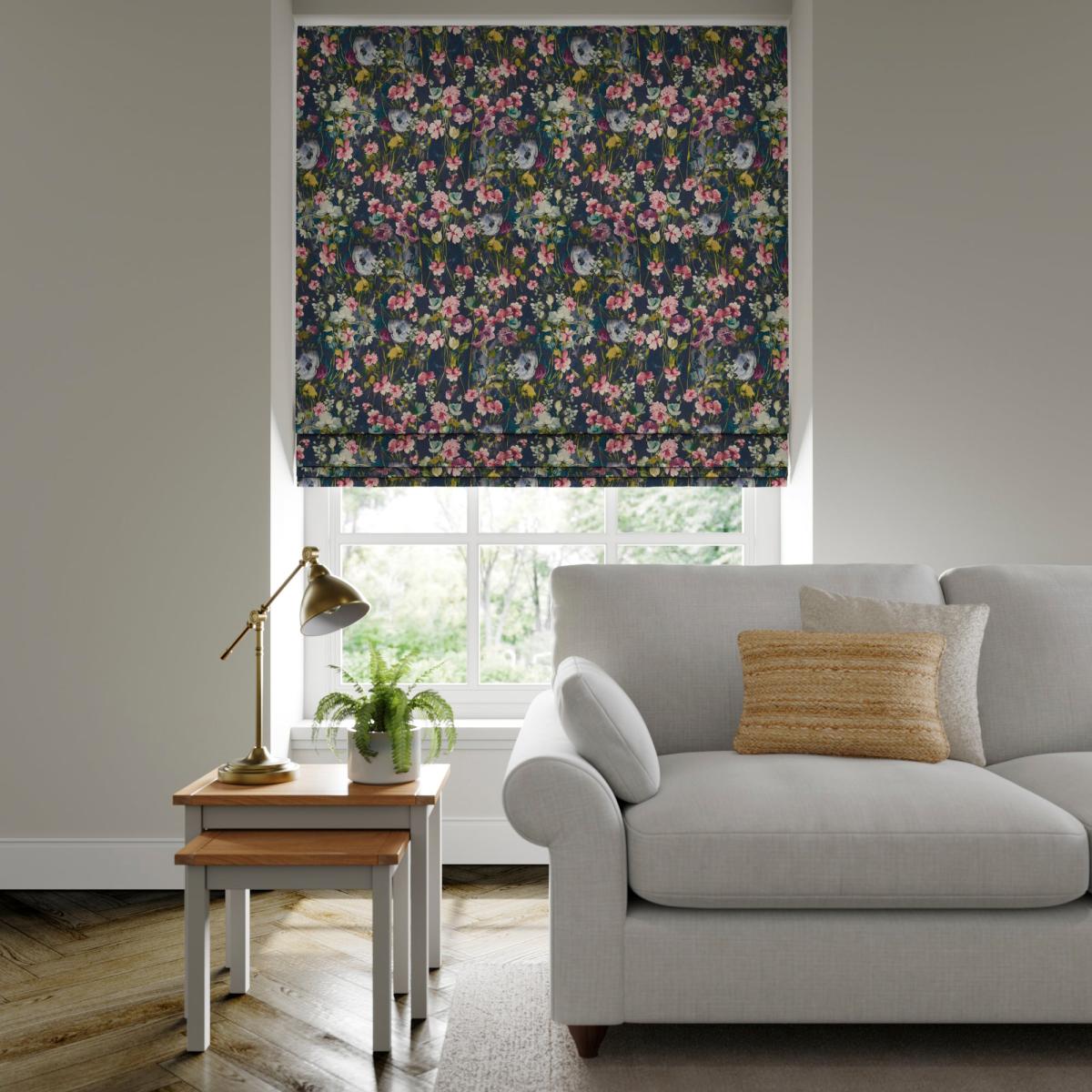 Wild Meadow Linen Made to Measure Roman Blind Wild Meadow Linen Multi – image 1