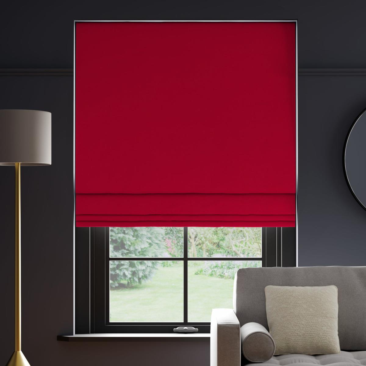 Panama Cotton Made to Measure Roman Blind Panama Coral – image 2