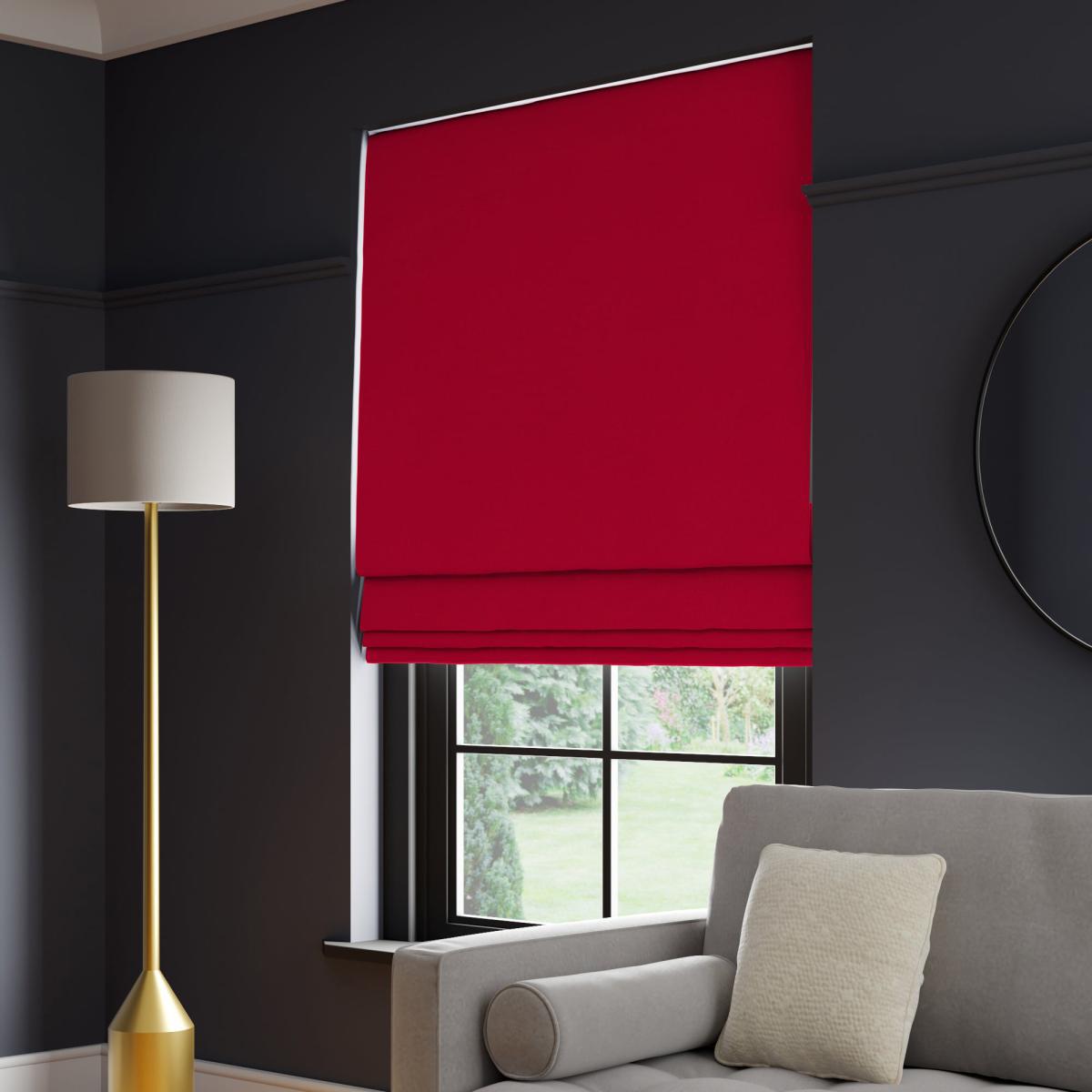 Panama Cotton Made to Measure Roman Blind Panama Coral – image 1
