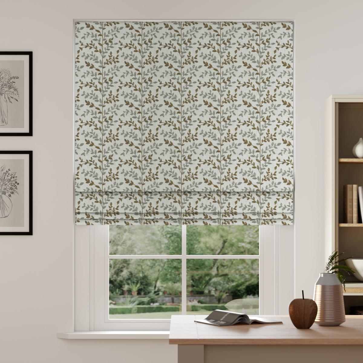 Heritage Zoe Made to Measure Roman Blind Zoe Peanut and Mink – image 2
