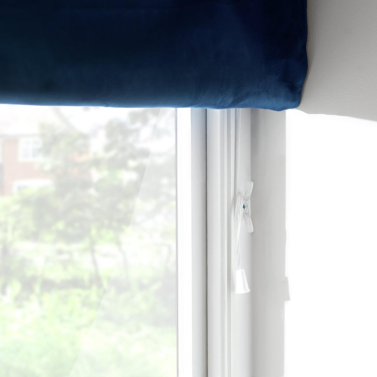 Habitat Plain Velvet Blackout Roman Blind - 3ft - Navy Blue – image 3