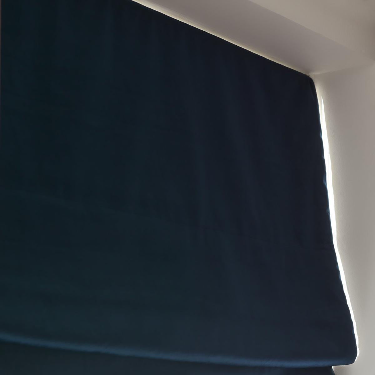 Habitat Plain Velvet Blackout Roman Blind - 3ft - Navy Blue – image 4
