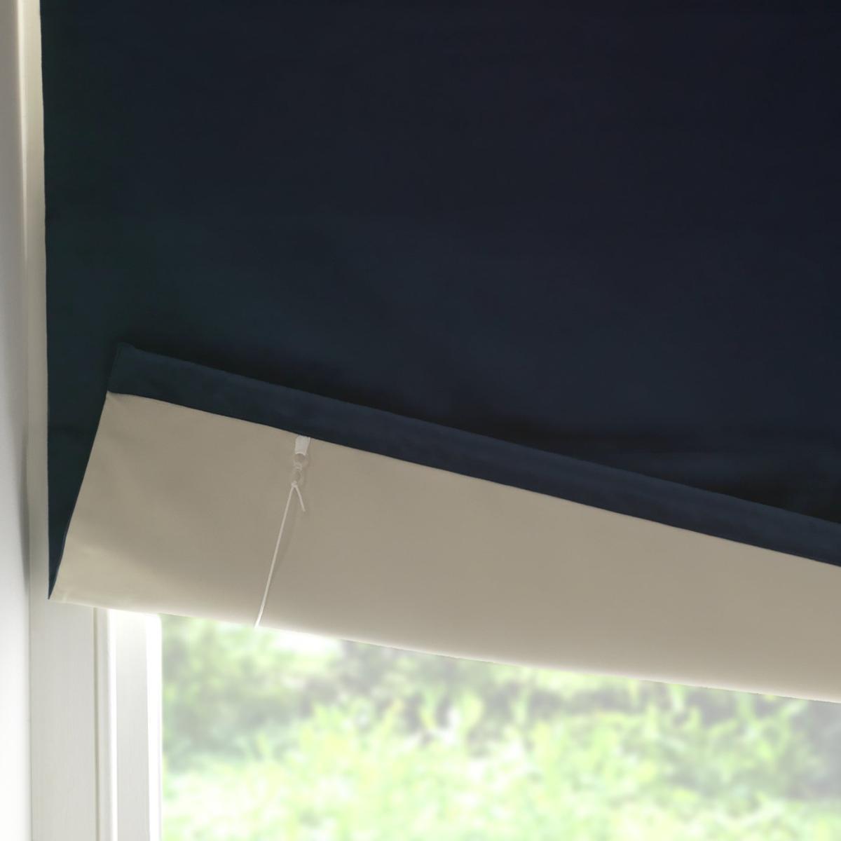 Habitat Plain Velvet Blackout Roman Blind - 3ft - Navy Blue – image 5