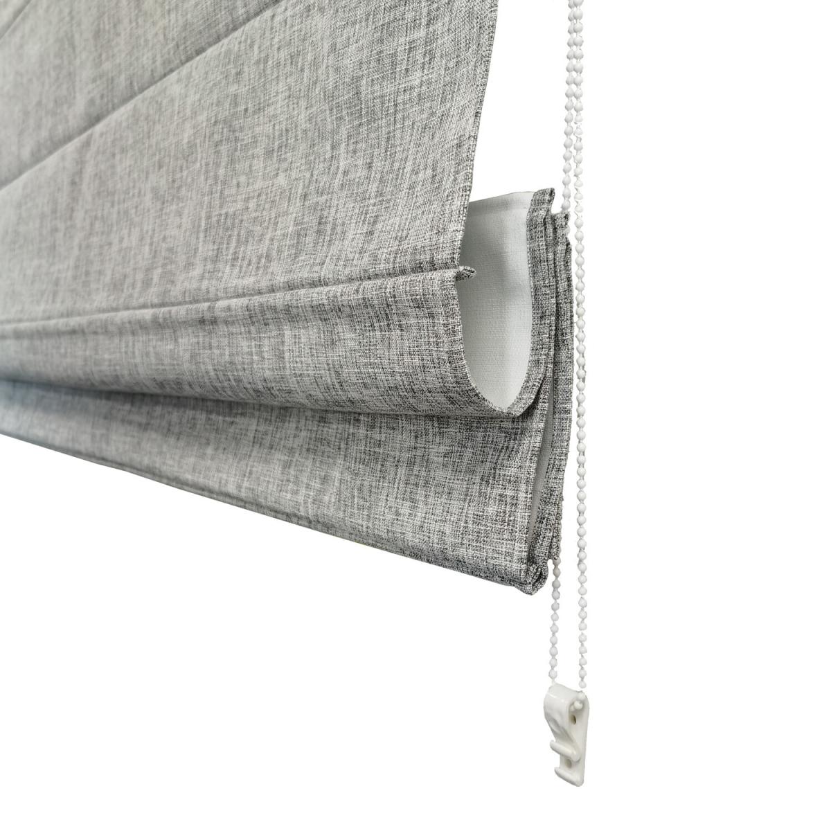 Roman Matte Velvet Blackout Blind - Grey – image 14