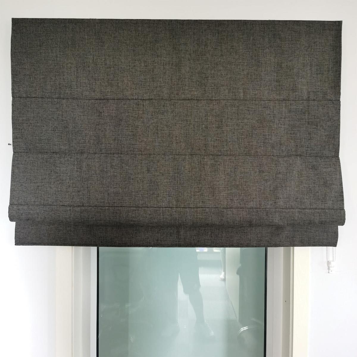 Roman Matte Velvet Blackout Blind - Grey – image 5