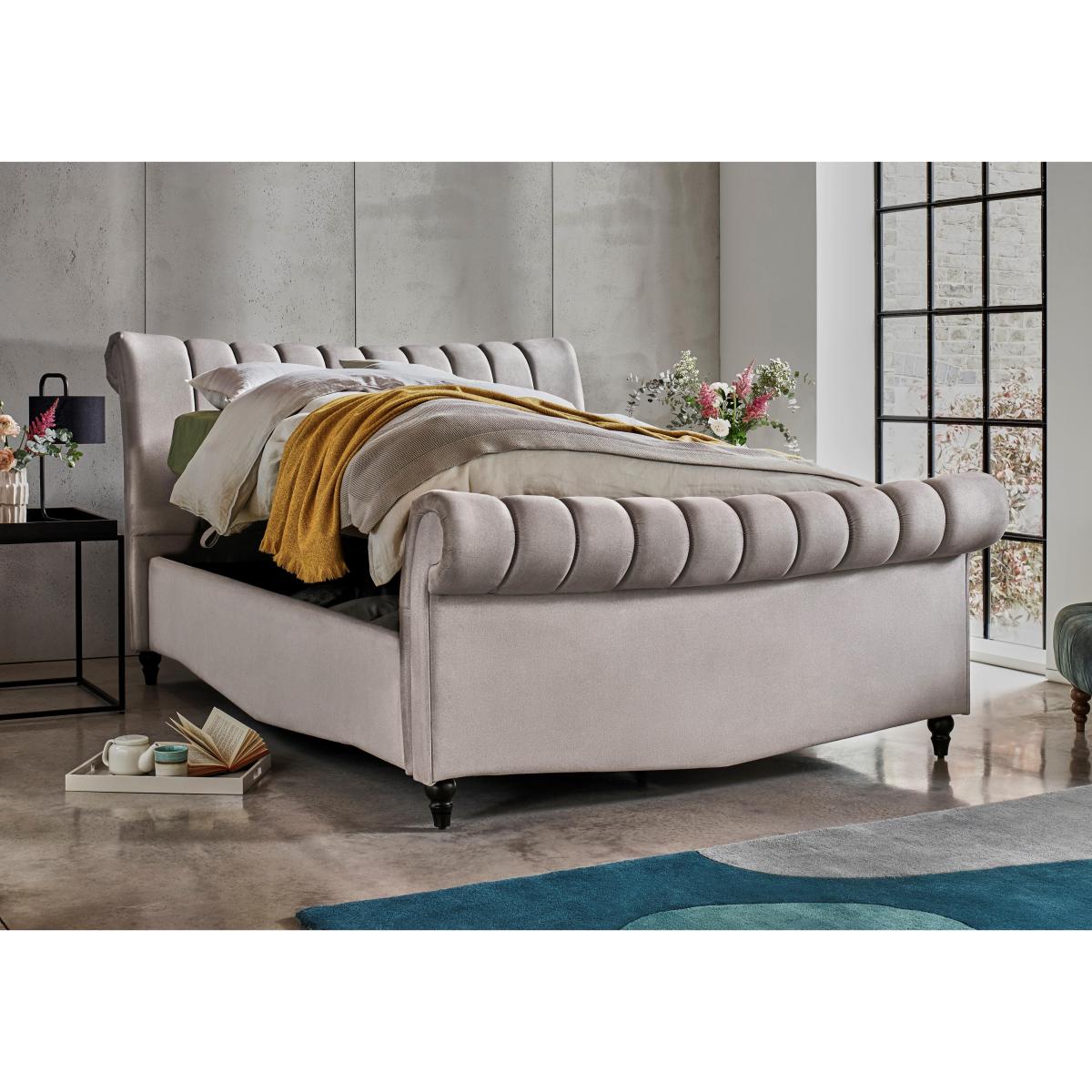 Thiago Ottoman Bed Frame - King Size - Smooth Midnight – image 2