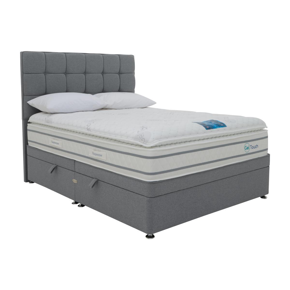 Sleepeezee - Geltouch 4000 Side Lift Ottoman Divan Set - King Size - Grey – image 1