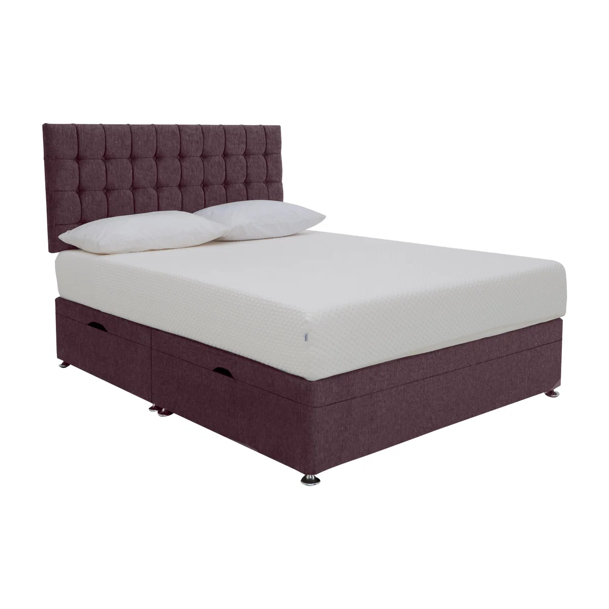 TEMPUR - Original Prime Side Ottoman Divan Set - King Size - Purple