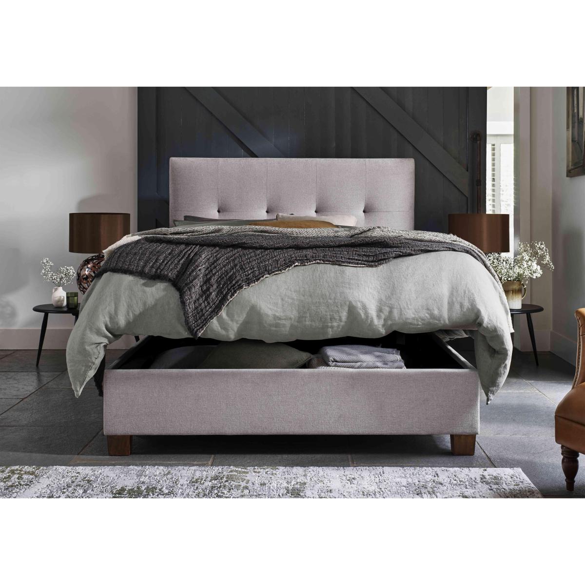 Hadley Ottoman Bed Frame - King Size - Ocean Blue – image 2
