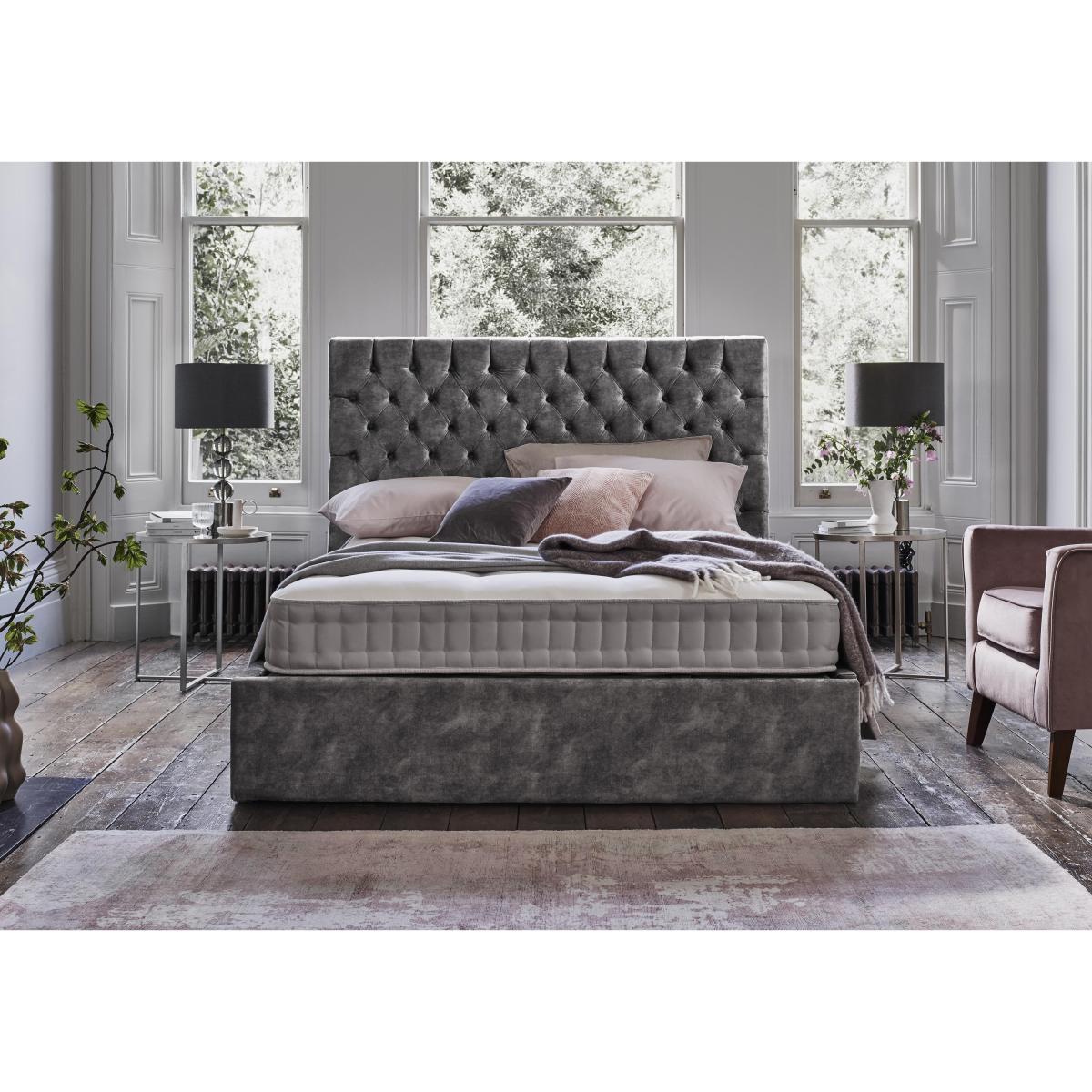 Sergio Ottoman Bed Frame - King Size - Smooth Midnight – image 3