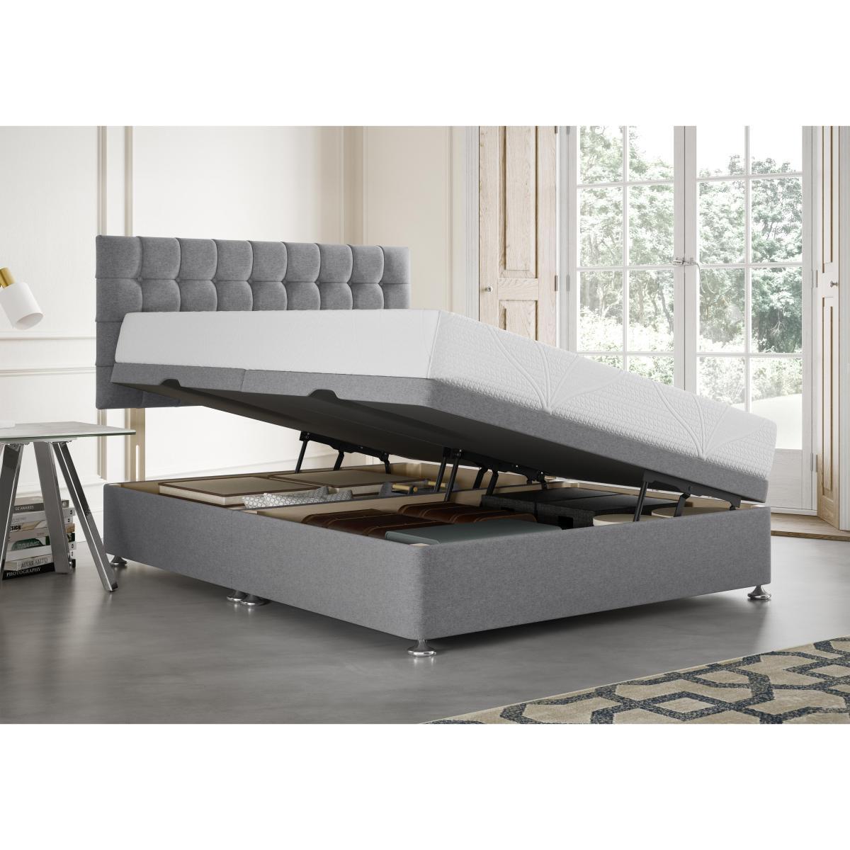 Sleep Story - Cool Gel 2000 Side Lift Ottoman Divan Set - King Size - White – image 2