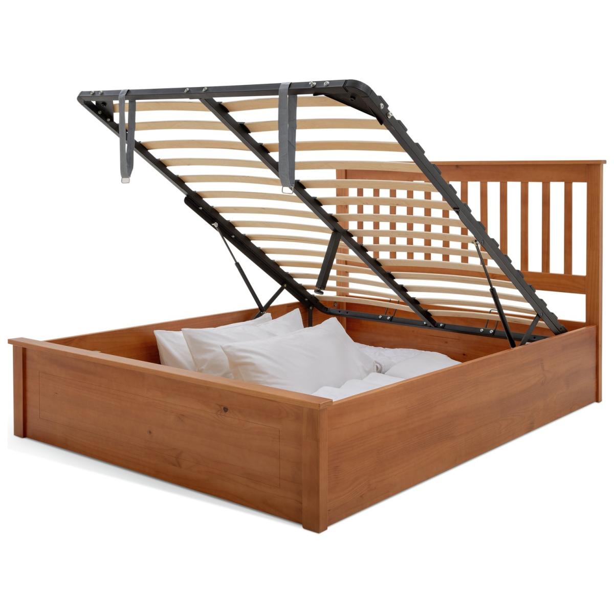 Habitat Aspley Kingsize Wooden Ottoman Bed Frame - Oak Stain – image 11